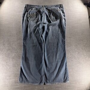 Michael Kors Jeans Womens 22W Blue Good Bootcut Embroidered MK Logo Stretch